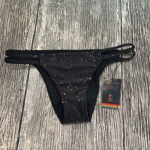 NWT Pit Viper Black Swimwear with Rainbow Logo Size XL